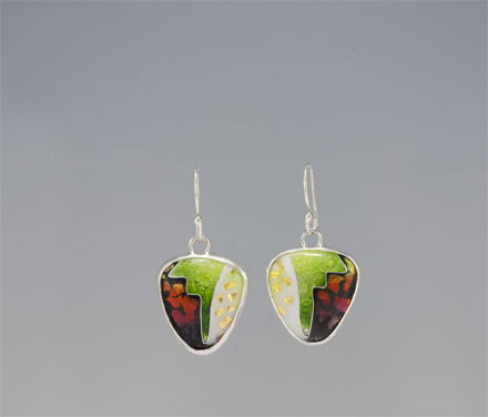 CMR043 Green Lightning Earrings